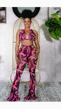Load image into Gallery viewer, GRAPHIC PRINT CAMIS PANTIES AND PANTS 3-PIECE SET
