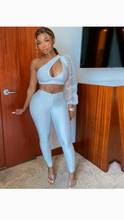 Load image into Gallery viewer, HOLLOW OUT MESH SLEEVELESS CROP TOP AND BOTTOM SET
