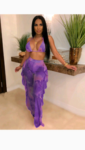 Load image into Gallery viewer, TIE-DYE TUBE TOP AND RUFFLE PANTS 2-PIECE SET WITH UNDERPANTS
