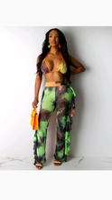 Load image into Gallery viewer, TIE-DYE TUBE TOP AND RUFFLE PANTS 2-PIECE SET WITH UNDERPANTS
