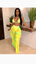 Load image into Gallery viewer, TIE-DYE TUBE TOP AND RUFFLE PANTS 2-PIECE SET WITH UNDERPANTS
