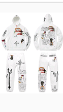 Load image into Gallery viewer, GRAFFITI PRINTED HOODIE AND PANTS 2-PIECE SET
