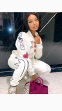 Load image into Gallery viewer, GRAFFITI PRINTED HOODIE AND PANTS 2-PIECE SET
