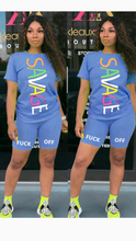 Load image into Gallery viewer, LETTER PRINT TEE AND SHORTS 2-PIECE SET
