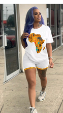 Load image into Gallery viewer, GRAPHIC LETTER PRINT TEE AND SHORTS 2-PIECE SET

