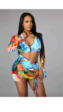 Load image into Gallery viewer, MULTI-COLOR GRAPHIC PRINT 4-PIECE SET
