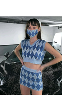 Load image into Gallery viewer, SLEEVELESS KNIT TOP AND SKIRT 2-PIECE SET
