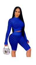 Load image into Gallery viewer, CUT OUT TOP LONG SLEEVE AND SHORTS 2-PIECE SET
