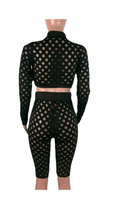 Load image into Gallery viewer, CUT OUT TOP LONG SLEEVE AND SHORTS 2-PIECE SET
