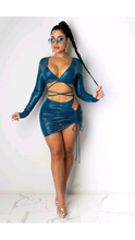 Load image into Gallery viewer, SNAKESKIN PRINT AND BANDAGE TOP AND SKIRT 2-PIECE SET
