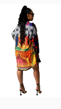 Load image into Gallery viewer, GRAPHIC PRINT SINGLE-BREASTED SHIRT AND SHORTS 2-PIECE SET

