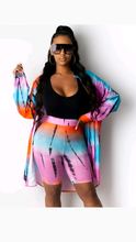 Load image into Gallery viewer, GRAPHIC PRINT SINGLE-BREASTED SHIRT AND SHORTS 2-PIECE SET
