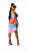 Load image into Gallery viewer, GRAPHIC PRINT SINGLE-BREASTED SHIRT AND SHORTS 2-PIECE SET
