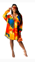 Load image into Gallery viewer, GRAPHIC PRINT SINGLE-BREASTED SHIRT AND SHORTS 2-PIECE SET
