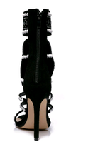 Load image into Gallery viewer, COLOR BLOCKING HOLLOW OUT OPEN TOE HIGH HEELS
