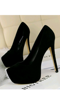 Load image into Gallery viewer, POINTED TOE PLATFORM HIGH HEEL SHOES
