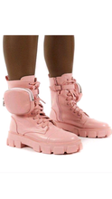 Load image into Gallery viewer, SOLID COLOR LACE-UP PLATFORM BOOTS
