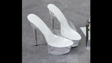 Load image into Gallery viewer, CLEAR ULTRA HIGH HEEL PLATFORM SLIPPERS
