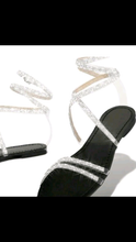 Load image into Gallery viewer, SEXY RHINESTONE BANDAGE SANDALS
