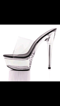 Load image into Gallery viewer, CLEAR ULTRA HIGH HEEL PLATFORM SLIPPERS
