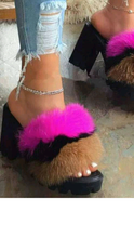 Load image into Gallery viewer, SUMMER PLUSH CASUAL HEEL SLIPPER SHOES
