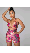 Load image into Gallery viewer, SEXY SLIM STRAP CUT OUT PAINTING PATTERN ROMPER
