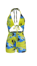 Load image into Gallery viewer, SEXY SLIM STRAP CUT OUT PAINTING PATTERN ROMPER
