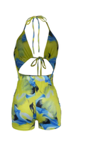 Load image into Gallery viewer, SEXY SLIM STRAP CUT OUT PAINTING PATTERN ROMPER
