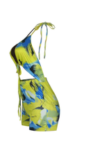 Load image into Gallery viewer, SEXY SLIM STRAP CUT OUT PAINTING PATTERN ROMPER
