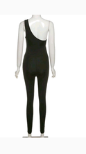 Load image into Gallery viewer, OBLIQUE SHOULDER CUT OUT JUMPSUIT
