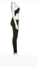 Load image into Gallery viewer, OBLIQUE SHOULDER CUT OUT JUMPSUIT

