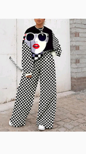 Load image into Gallery viewer, GRAPHIC PRINT SWEATSHIRT AND WIDE LEG TROUSERS 2-PIECE SET
