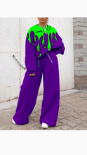 Load image into Gallery viewer, GRAPHIC PRINT SWEATSHIRT AND WIDE LEG TROUSERS 2-PIECE SET
