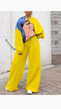 Load image into Gallery viewer, GRAPHIC PRINT SWEATSHIRT AND WIDE LEG TROUSERS 2-PIECE SET
