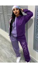 Load image into Gallery viewer, CASUAL COLOR BLOCKING HOODED TOP AND PANTS 2-PIECE SET
