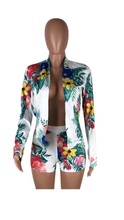 Load image into Gallery viewer, SEXY FLORAL PRINT BLAZER AND SHORTS 2-PIECE SET
