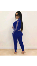 Load image into Gallery viewer, GEOMETRIC PRINT LONG-SLEEVE ZIPPER COAT AND PANTS 2-PIECE SET
