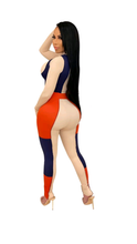 Load image into Gallery viewer, COLOR BLOCKING TOP AND PANTS 2-PIECE SET
