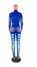 Load image into Gallery viewer, GRAPHIC PRINT TURTLE NECK TOP AND PANTS 2-PIECE SET
