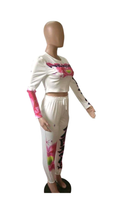 Load image into Gallery viewer, CASUAL LETTER PRINT TOP AND PANTS 2-PIECE SET
