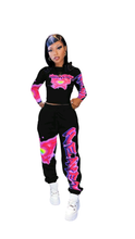 Load image into Gallery viewer, CASUAL LETTER PRINT TOP AND PANTS 2-PIECE SET
