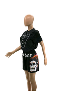Load image into Gallery viewer, GRAPHIC PRINT T-SHIRT AND SHORTS SET
