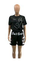 Load image into Gallery viewer, GRAPHIC PRINT T-SHIRT AND SHORTS SET
