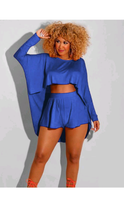 Load image into Gallery viewer, CASUAL SOLID COLOR IRREGULAR HEMP TOP AND SHORTS 2-PIECE SET
