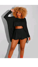 Load image into Gallery viewer, CASUAL SOLID COLOR IRREGULAR HEMP TOP AND SHORTS 2-PIECE SET
