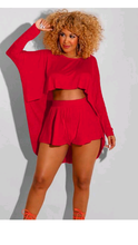 Load image into Gallery viewer, CASUAL SOLID COLOR IRREGULAR HEMP TOP AND SHORTS 2-PIECE SET
