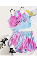 Load image into Gallery viewer, TYE-DYE PRINT CAMISOLE AND SHORTS 2-PIECE SET
