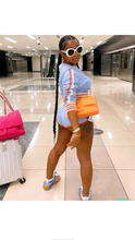 Load image into Gallery viewer, COLOR BLOCKING HOODIE AND SHORTS 2-PIECE SET
