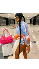 Load image into Gallery viewer, COLOR BLOCKING HOODIE AND SHORTS 2-PIECE SET
