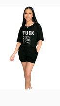 Load image into Gallery viewer, CASUAL LETTER PRINTING TOP AND SHORTS 2-PIECE SET
